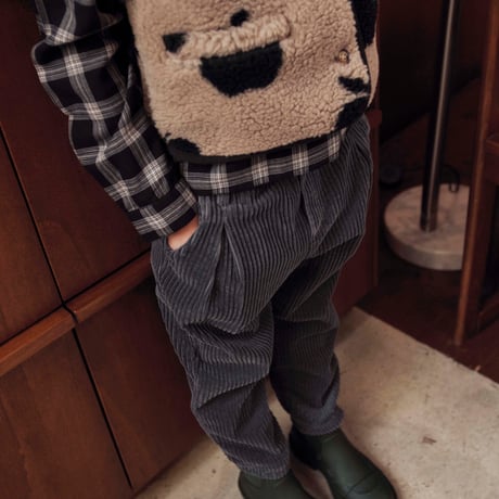 【ラスト１点】Grey apple sherpa sleeveless jacket / Emile et Ida