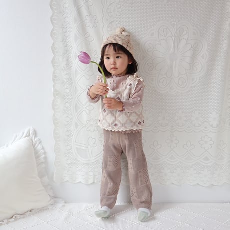 《High west ver. 》nermie pointail knit pant - Beige - / nermie