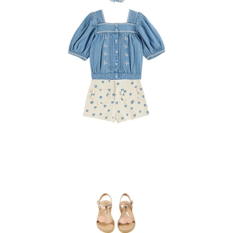 BLOUSE CHAMBRAY BRODEE / Emile et Ida