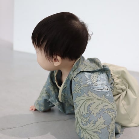 【納期:1〜2週間で発送】袴は4色から選べます。 Hand made オリジナル袴 "Anemone Blue" / pieni kukka