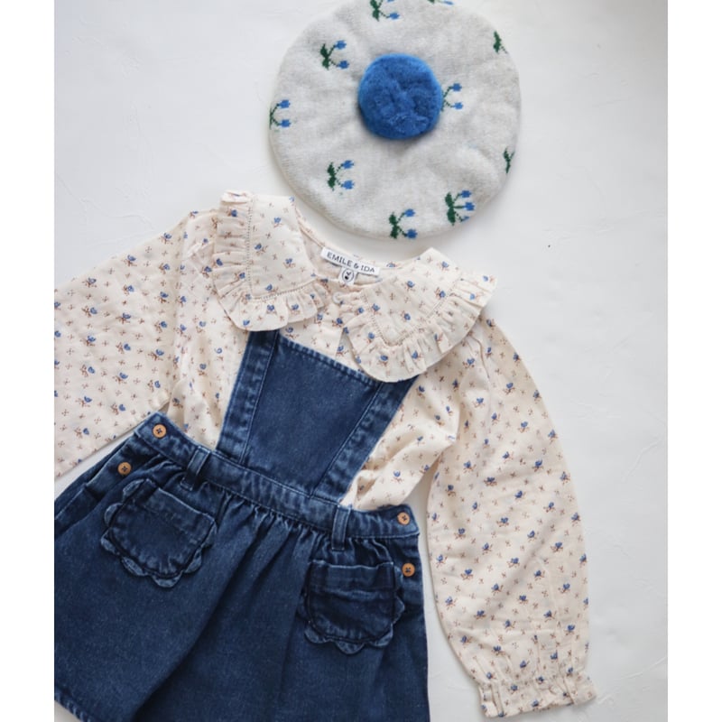 Cotton denim apron dress / Emile et Ida | nermi