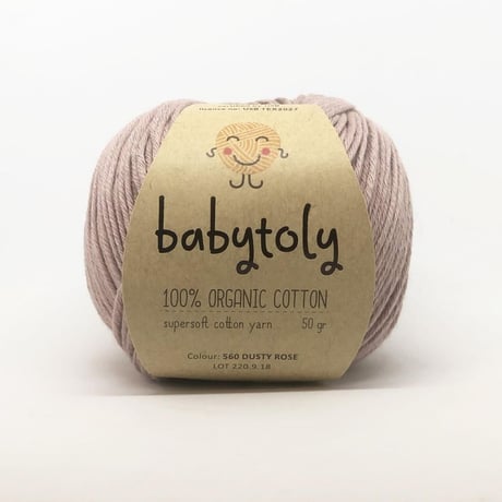 【毛糸】100% Organic Cotton Yarn - DUSTY ROSE / babytoly