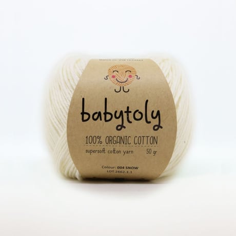 【毛糸】100% Organic Cotton Yarn - SNOW / babytoly