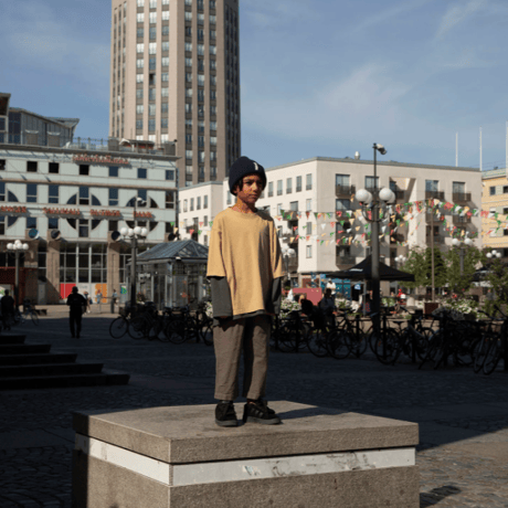 Montelius sidewalk pants - stone / Façade