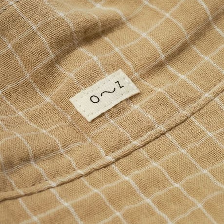 【ラスト１点】Grid Check Bucket Sun Hat Wheat / organic zoo