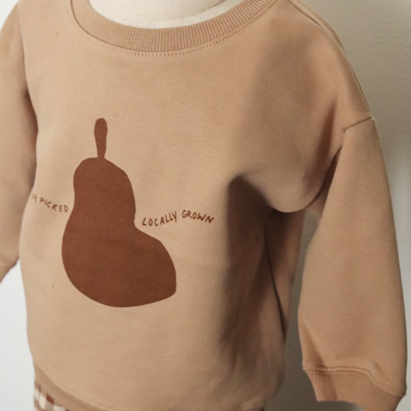 ◇Pear Slogan Sweatshirt / organic zoo | nermie ◇Pear Slogan Sweatshirt / organic zoo | nermie