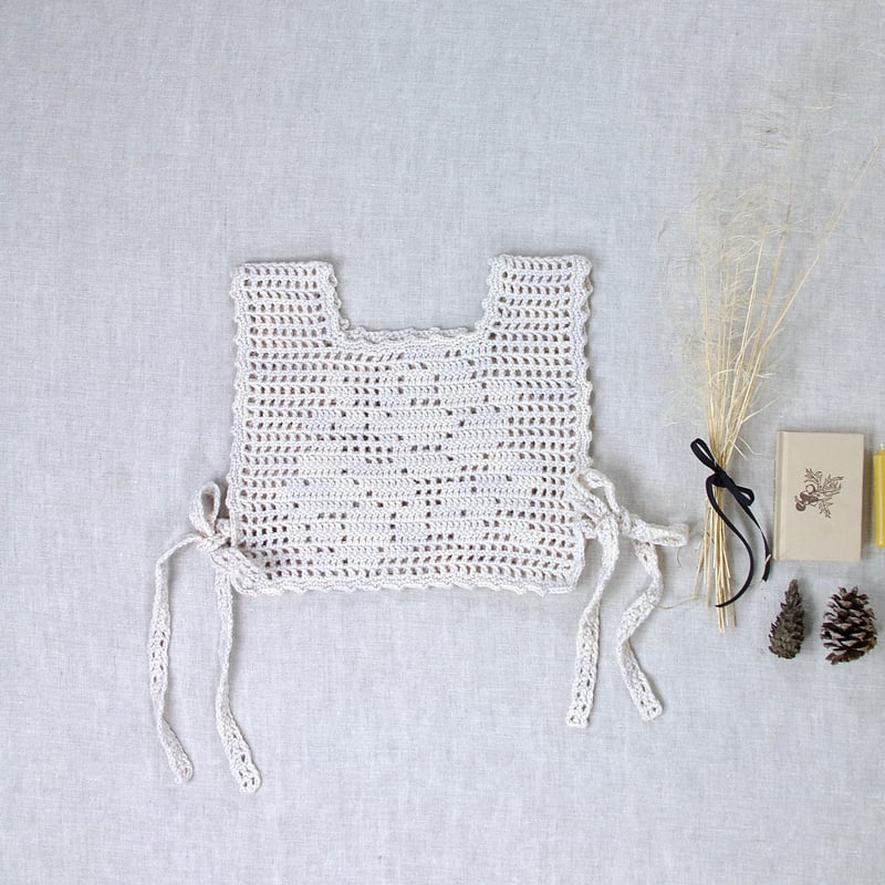 ◼︎rose crochet pinny . cream / iver and isla | 