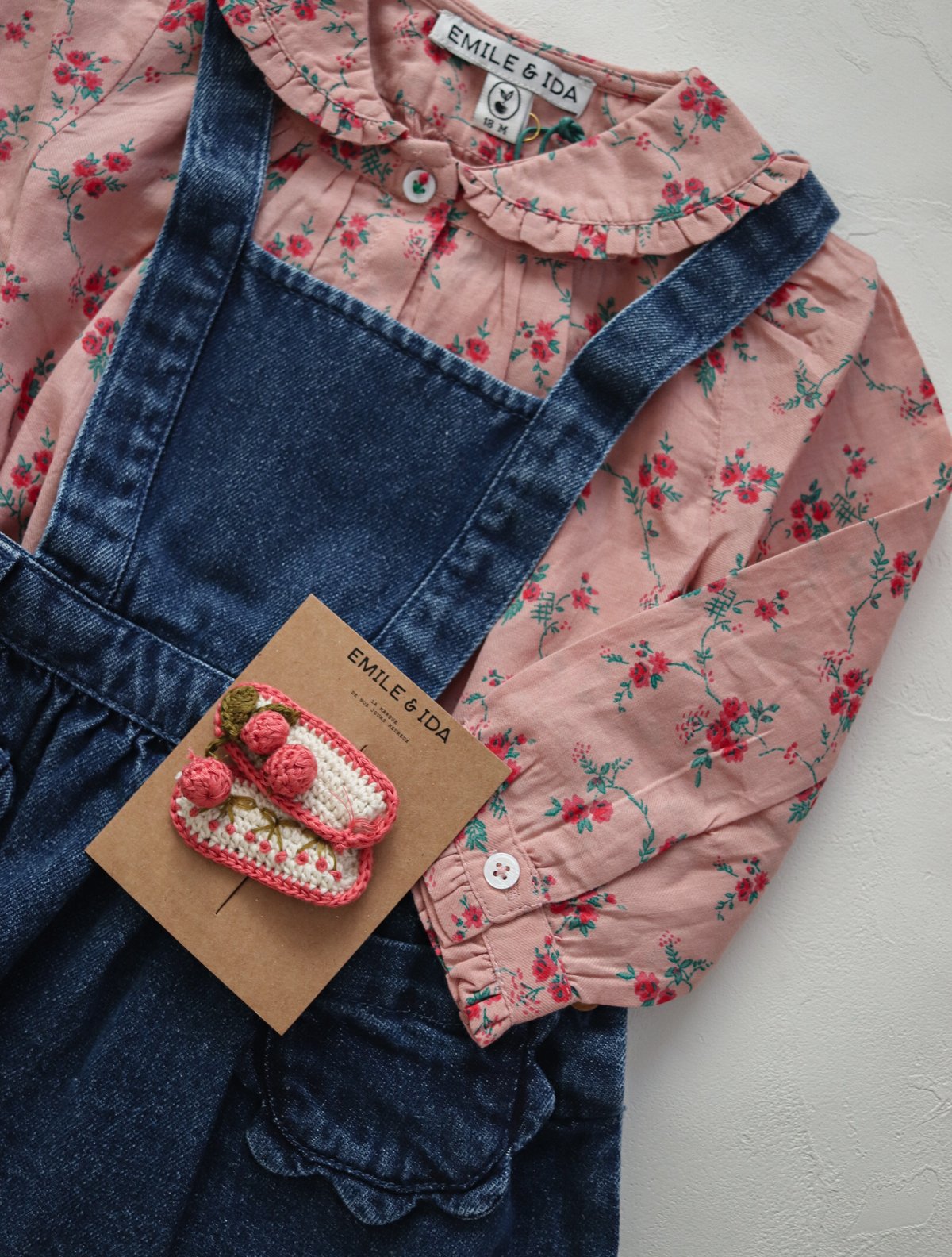 Cotton denim apron dress / Emile et Ida | nermi