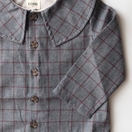 【ラスト1点】 Top LORETTE 【Grey Checks】 / Loir paris