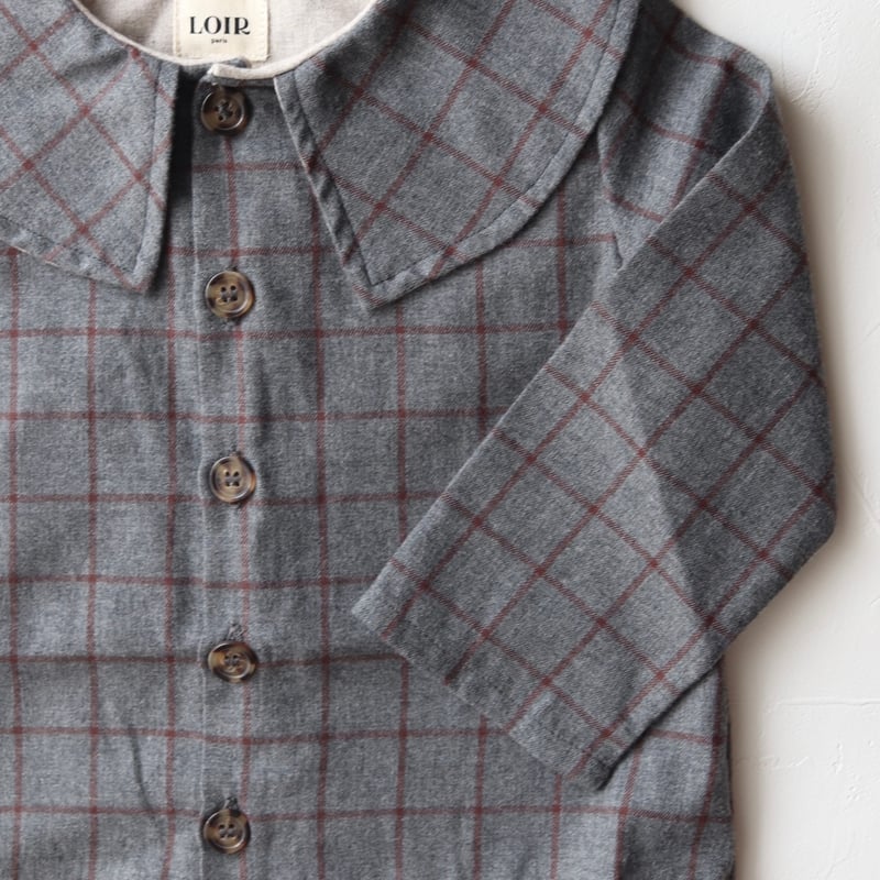 ラスト1点】 Top LORETTE 【Grey Checks】 / Loir paris