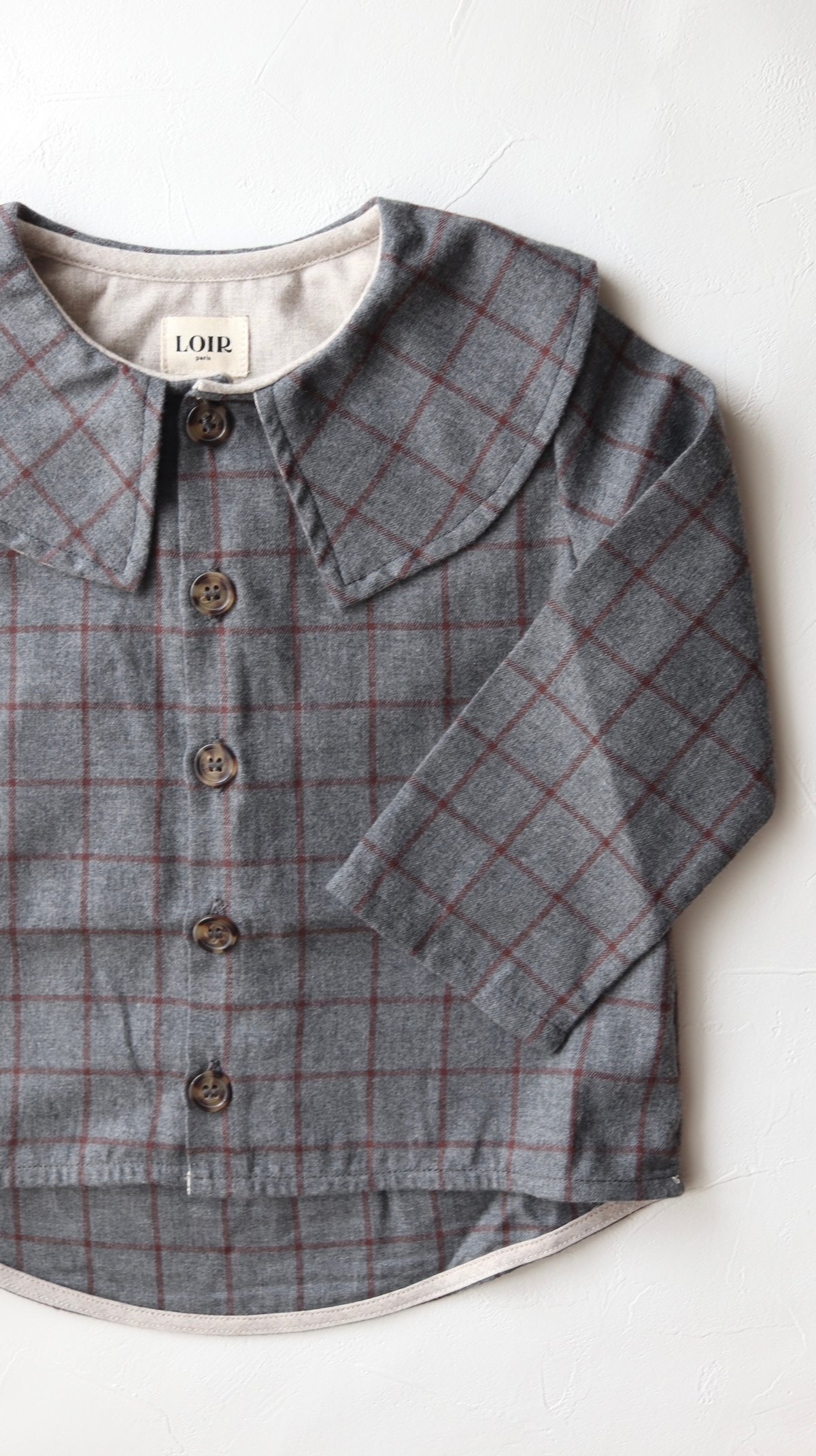 ラスト1点】 Top LORETTE 【Grey Checks】 / Loir paris