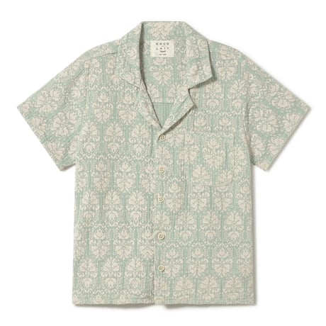 GREEN VINTAGE WALLPAPER SHIRT / COCO AU LAIT