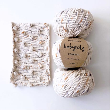【毛糸】100% Peruvian Pima Cotton Yarn - Citrus  (confetti) / babytoly
