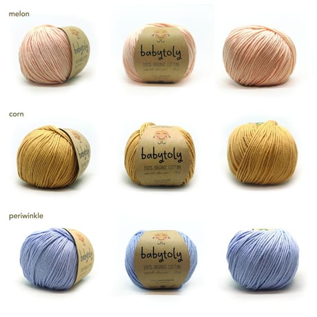 【毛糸】100% Organic Cotton Yarn - Corn / babytoly