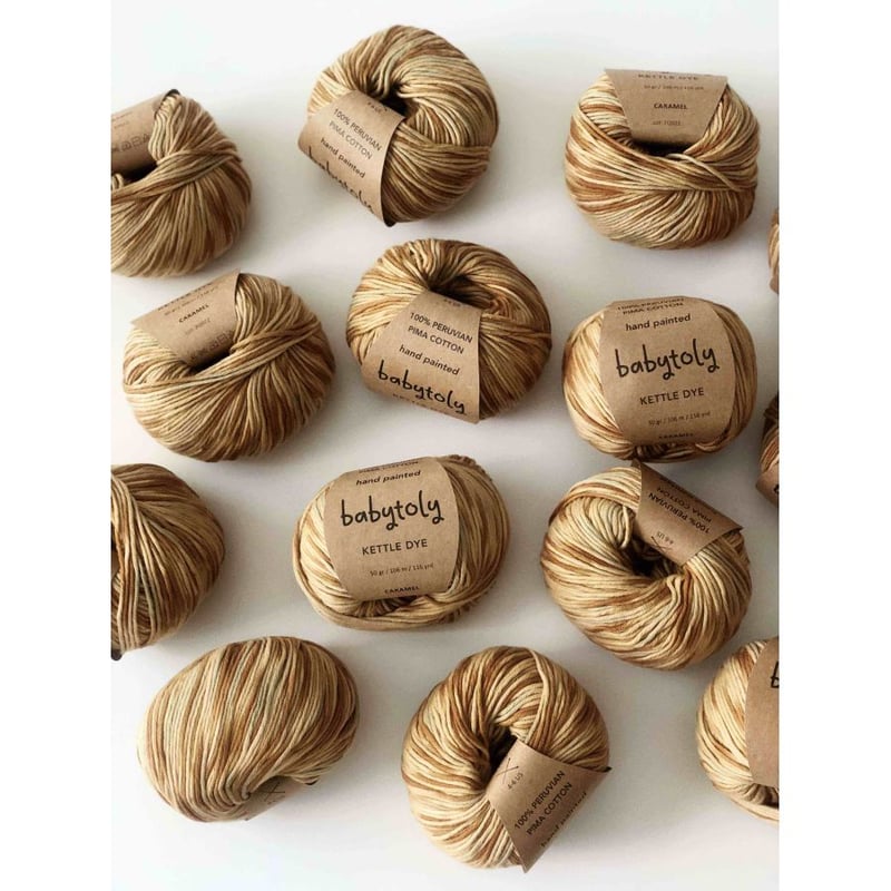 毛糸】100% Peruvian Pima Cotton Yarn - Caramel (c