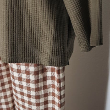 Olive Waffle Boxy Sweatshirt /organic zoo