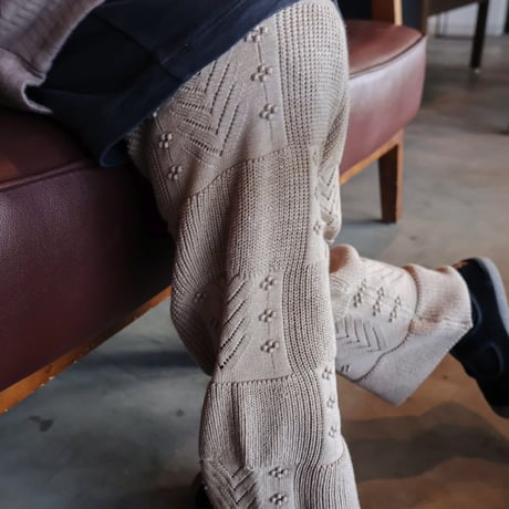 《High west ver. 》nermie pointail knit pant - Beige - / nermie