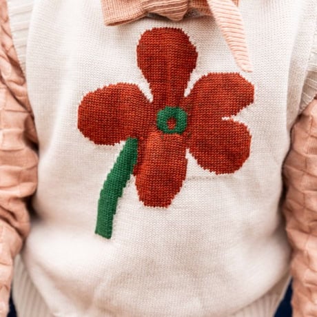 FLORET VEST -CREAM- / knit planet