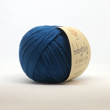 【毛糸】100% Organic Cotton Yarn - PETROL BLUE / babytoly