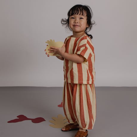 Tomato Stripes Resort Pants / organic zoo