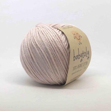 【毛糸】100% Organic Cotton Yarn - POWDER PINK / babytoly