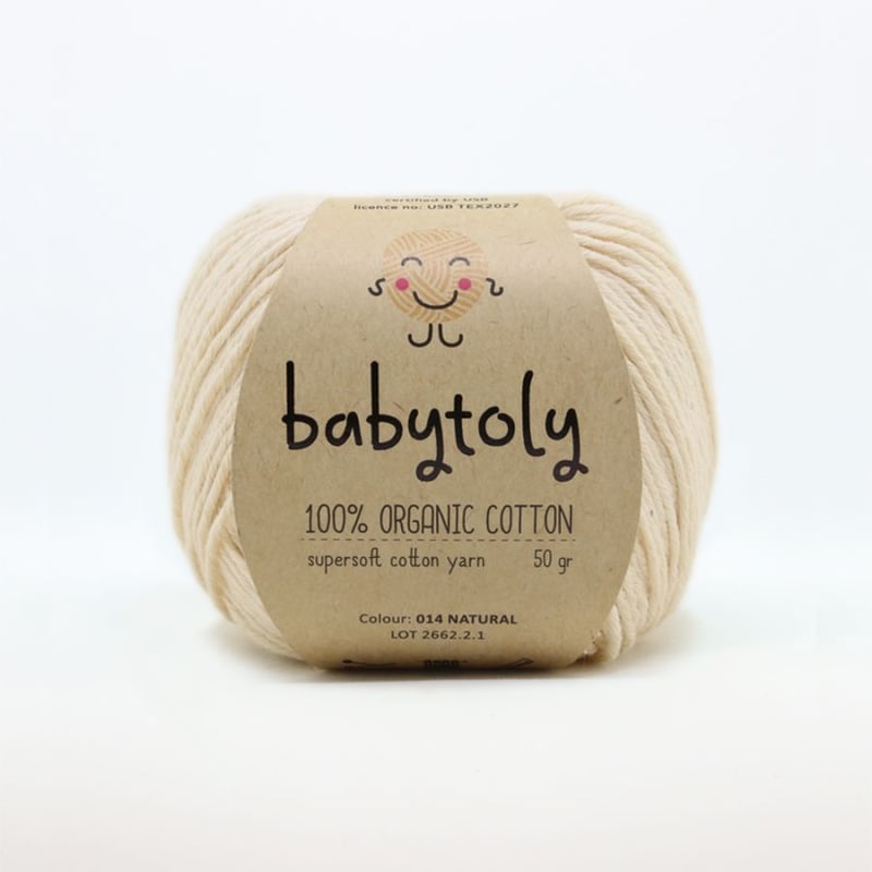 毛糸】100% Organic Cotton Yarn - NATURAL / babyto