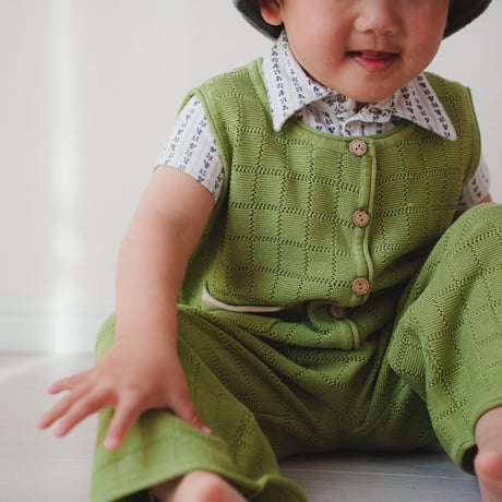 CHECKBOARD TROUSERS (WIDE LEG SHAPE, ANKLE LENGTH)/ knit planet