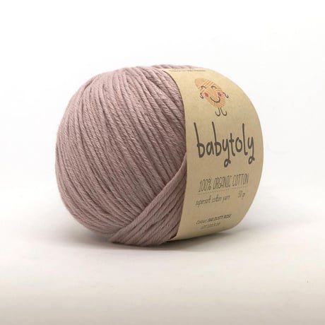 【毛糸】100% Organic Cotton Yarn - DUSTY ROSE / babytoly