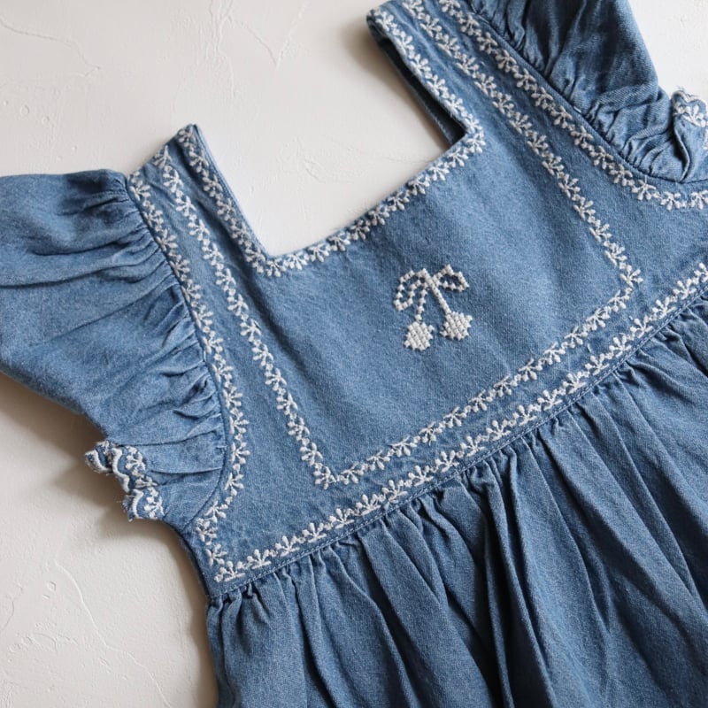 ROBE BRODE DENIM / Emile et Ida | nermie - Baby