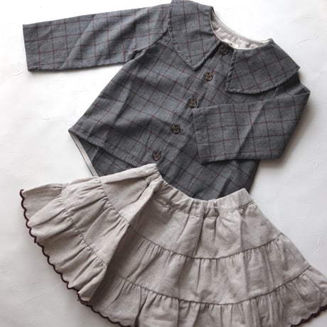 【ラスト1点】 Top LORETTE 【Grey Checks】 / Loir paris