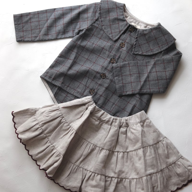 ラスト1点】 Top LORETTE 【Grey Checks】 / Loir paris