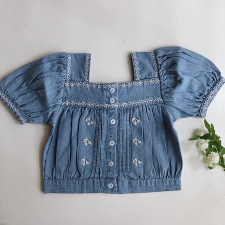 BLOUSE CHAMBRAY BRODEE / Emile et Ida