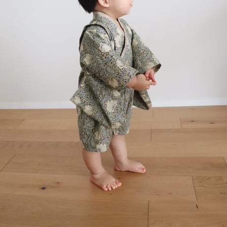 【納期:1〜2週間で発送】袴は4色から選べます。Hand made オリジナル袴 "Anemone Beige" / pieni kukka
