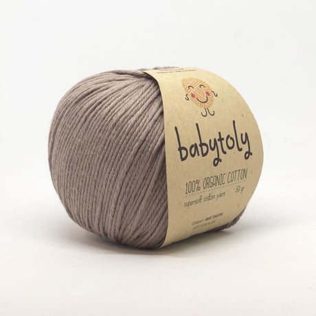 【毛糸】100% Organic Cotton Yarn - TAUPE / babytoly