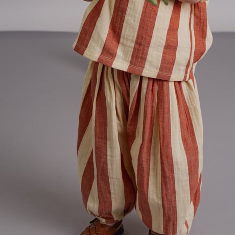Tomato Stripes Resort Pants / organic zoo
