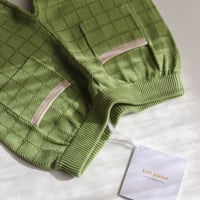 CHECKBOARD TROUSERS (WIDE LEG SHAPE, ANKLE LENGTH)/ knit planet