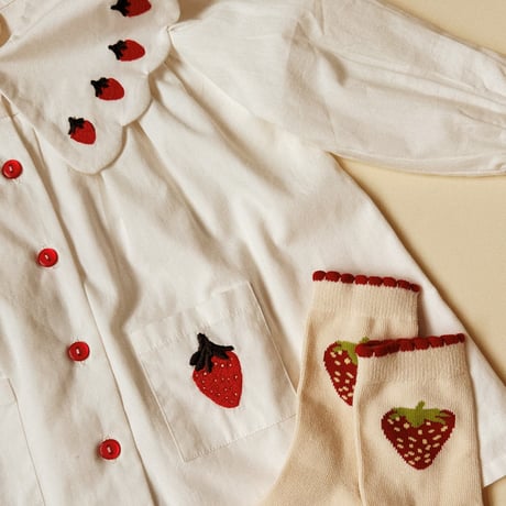 ラスト１点【再入荷】pack strawberry socks / Flöss