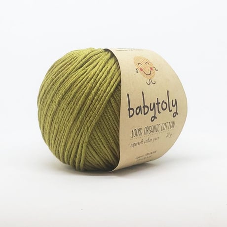 【毛糸】100% Organic Cotton Yarn - OLIVE / babytoly