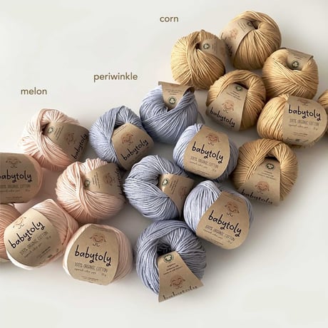 【毛糸】100% Organic Cotton Yarn - Corn / babytoly