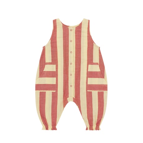 Tomato Stripes Jumpsuit / organic zoo