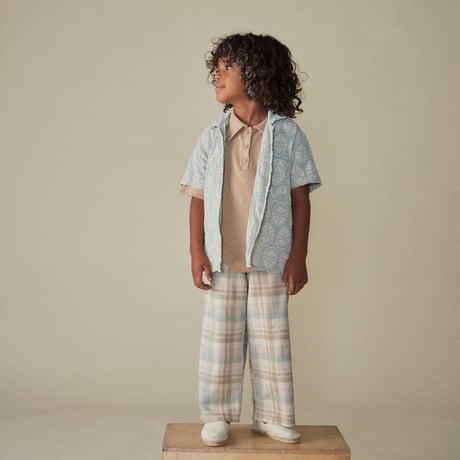GREEN VINTAGE WALLPAPER SHIRT / COCO AU LAIT