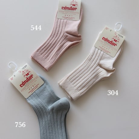 【ラスト１点】Basic rib short socks 【size 0,2】/ Condor