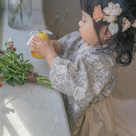 【納期:1〜2週間で発送】袴は4色から選べます。Hand made オリジナル袴 "Pimparnel PORCELAIN" / pieni kukka