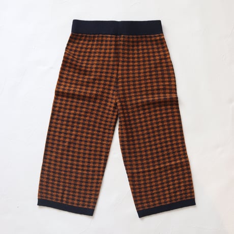 Checked Pants -DARK NAVY/BURNT AMBER- / FUB