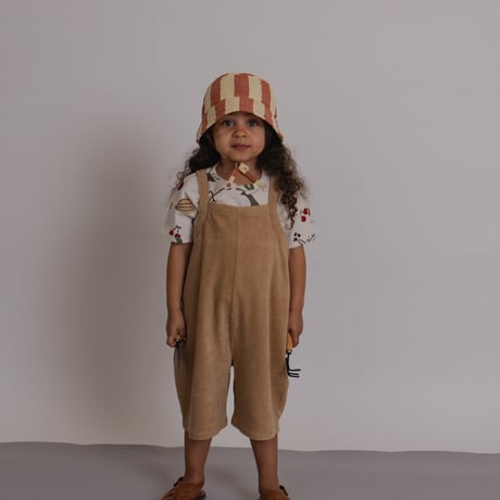 Wheat Terry Cropped Dungarees / organic zoo