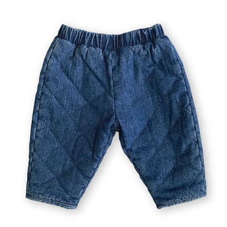 【ラスト1点】QUILTED HEMP DENIM PANTS -  DENIM /GROWN