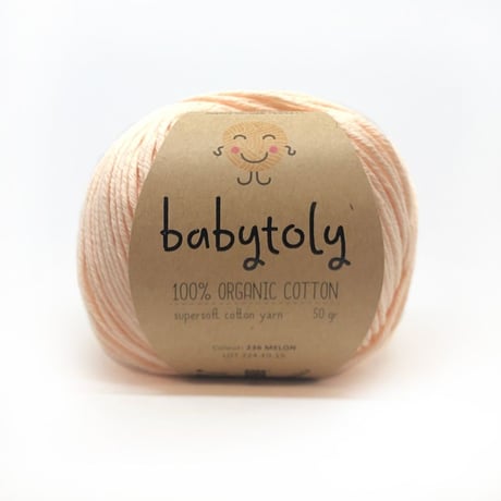 【毛糸】100% Organic Cotton Yarn - Melon / babytoly