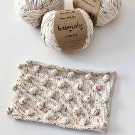 【毛糸】100% Peruvian Pima Cotton Yarn - Citrus  (confetti) / babytoly
