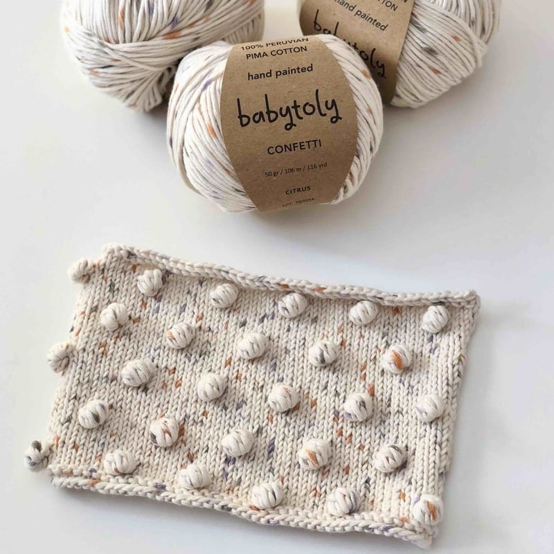 毛糸】100% Peruvian Pima Cotton Yarn - Citrus (c