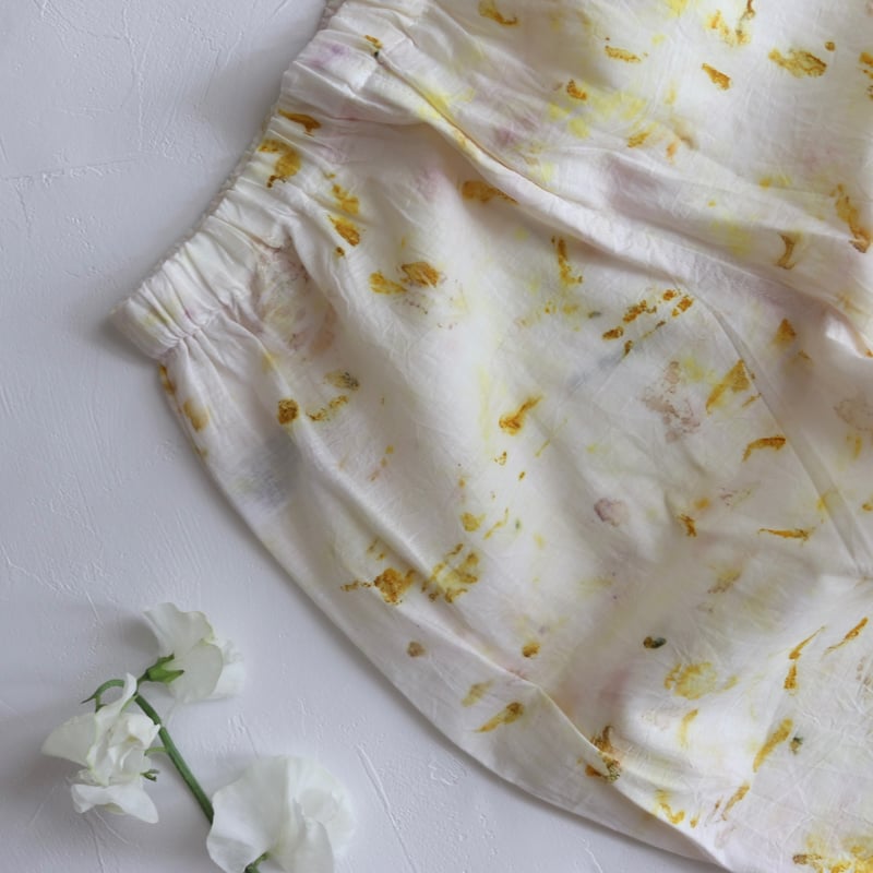 Oo 別注 / バンドルダイキッズパンツ【イエロー系(菊芋の花